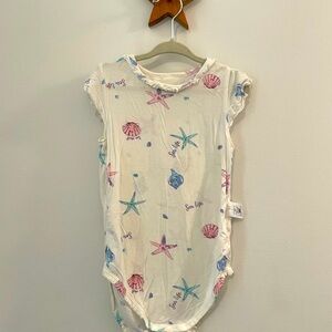 White Sea Life Print Baby Onesie size 2T